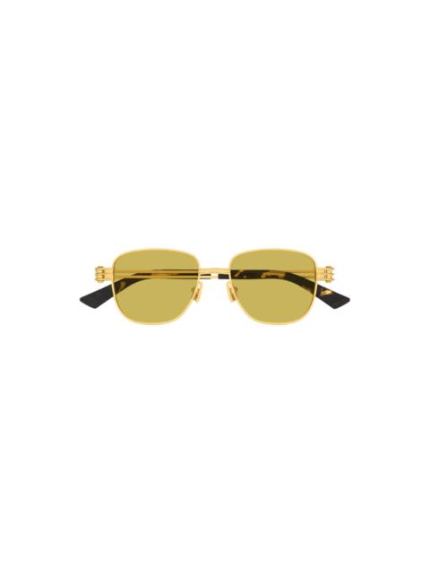 METAL SQUARE SUNGLASSES (GOLD/YELLOW)