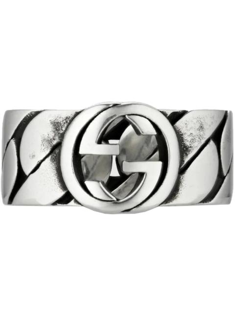 Gucci Ring With Interlocking G Silver Metal