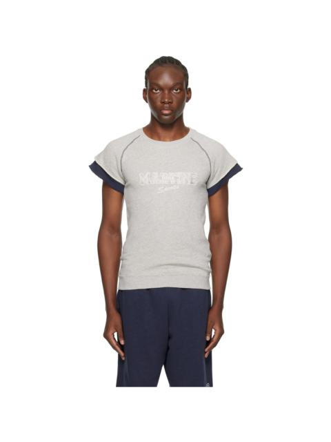 Gray Embroidered T-Shirt