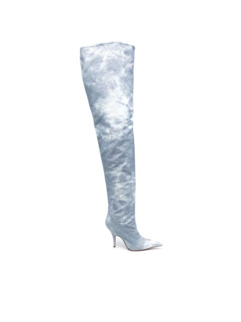 Gia 33 100mm pointed-toe boots