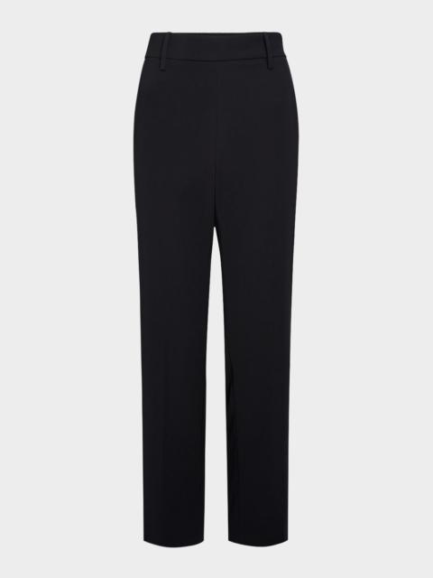 Mid-Rise Tapered Pull-On Pants