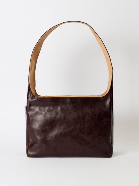 Grande Brick Bag Deep Abyss Red Leather