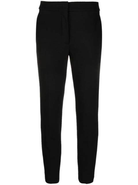 high-waisted cropped trousers