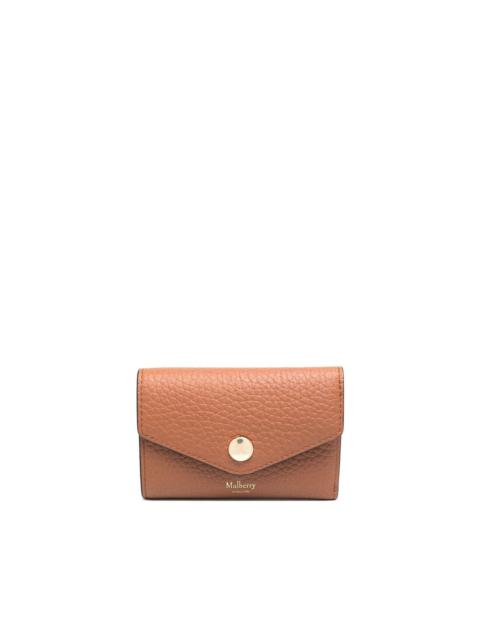 grained-effect folded wallet