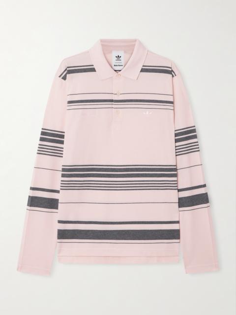+ Wales Bonner Striped Cotton-piqué Polo Shirt