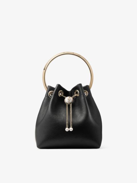 Bon Bon
Biker Leather Black Bag With Pearl Closure