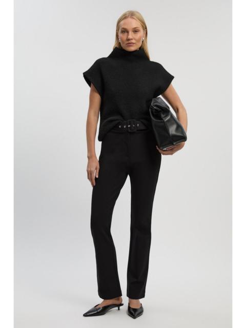 Ponte Buckle Belt Legging