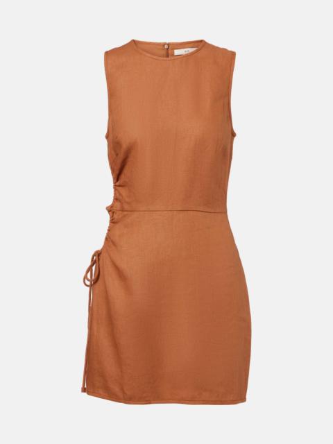 D'Orsay linen minidress