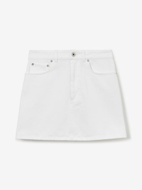 Embroidered EKD Denim Mini Skirt