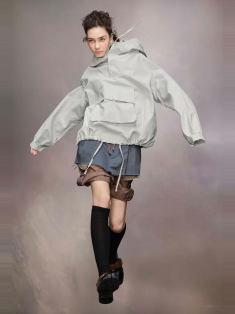 Waxed Rubber Hooded Windbreaker