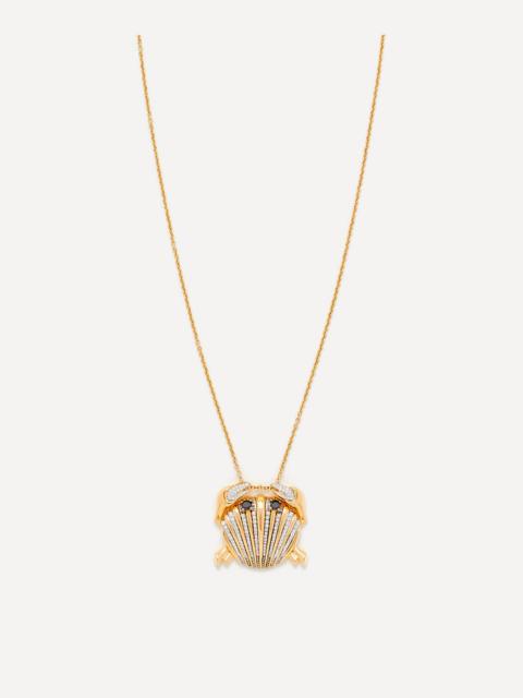 9ct Gold Diamond Crab Pendant Necklace