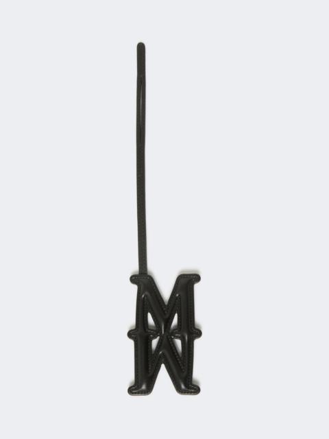 Leather Monogram charm - BLACK
