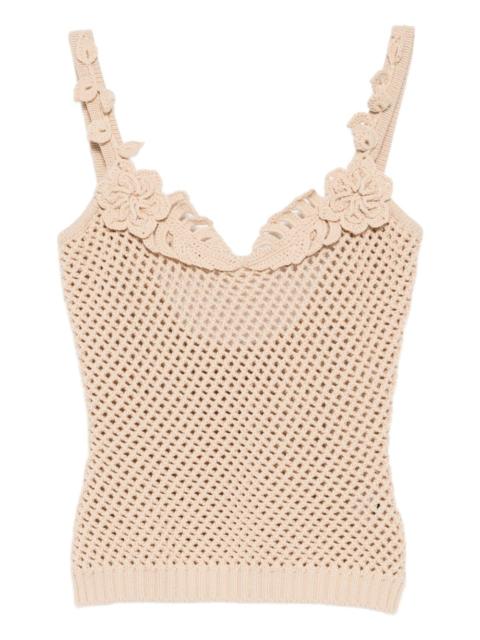 mesh-embellished top