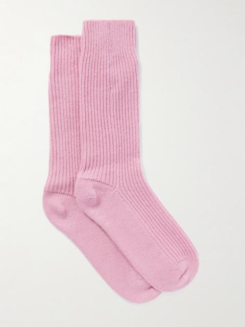 Zera Ribbed Cashmere Socks