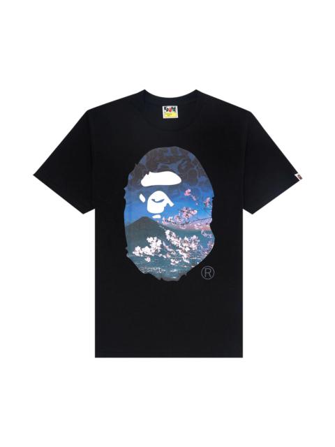 BAPE Sakura Photo Ape Head Tee 'Black'