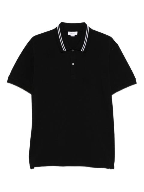 stripe-detail polo shirt