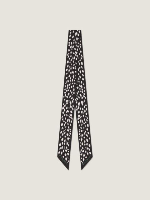 BANDEAU IN SILK WITH ANIMAL PRINT