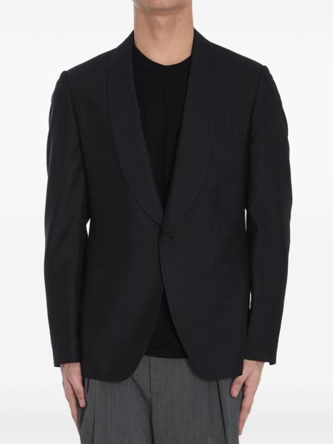 single-breasted silk blazer