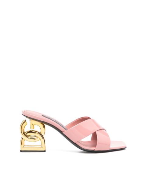 80mm patent leather 3.5 mules