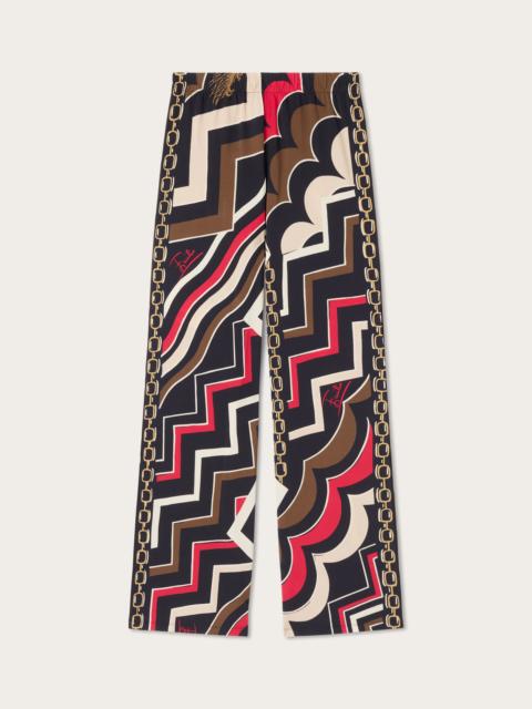 ISTRICE PRINT STRAIGHT-LEG TROUSERS