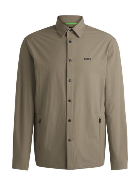 RELAXED-FIT OVERSHIRT IN WATER-REPELLENT STRETCH FABRIC