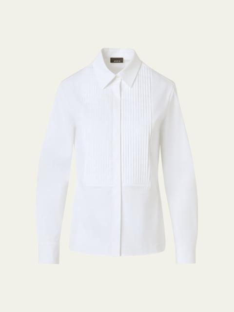 Pleated Bib-Front Shirt