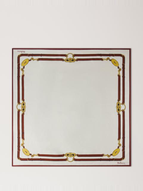 Square Scarf - Belted Border
Cream Silk Twill