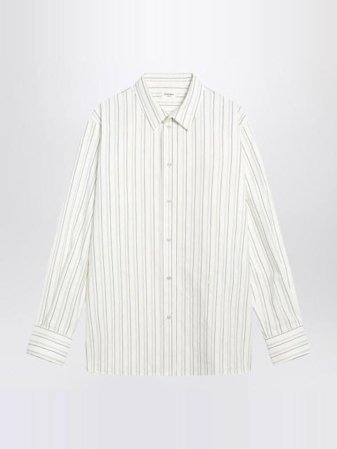 Saint Laurent Striped Cassandre Shirt In