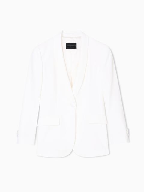 Envers-satin, shawl-collar jacket
