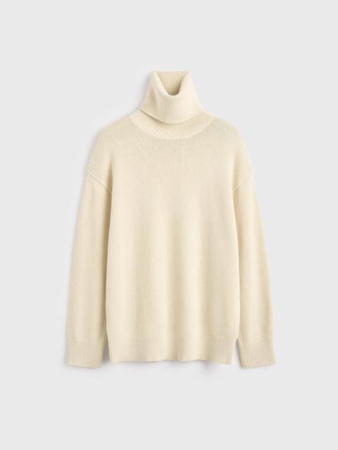 Longline turtleneck ecru