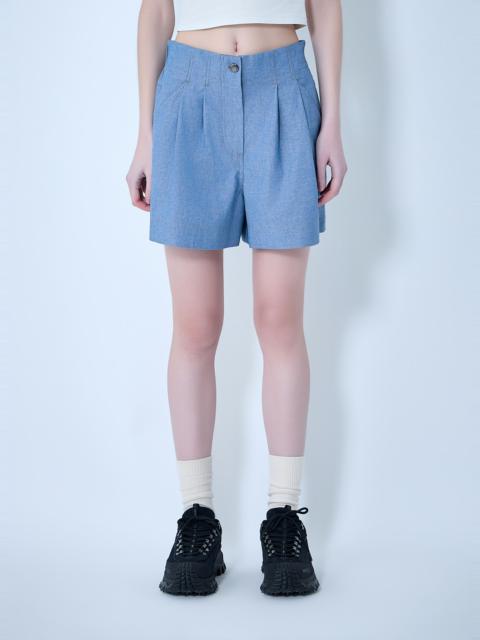 High-Waisted Pleated Shorts