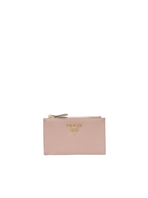 logo-detail leather purse