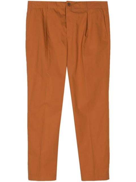 pleat-detail tapered trousers