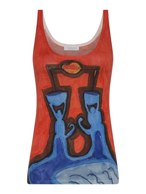 Ecliptor Lightweight Cashmere Tank Top red
