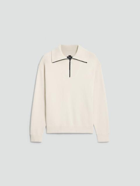 Relaxed Quarter-Zip Sweatshirt in Wool Bilen