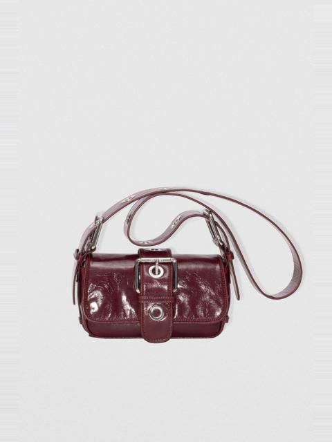 Eloise Sour Cherry Creased Calf Leather Shoulder Bag