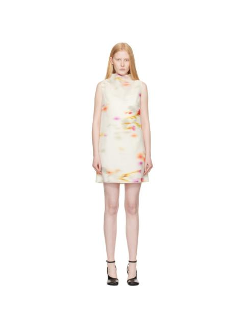 Off-White Blossom Flower Reversible Minidress