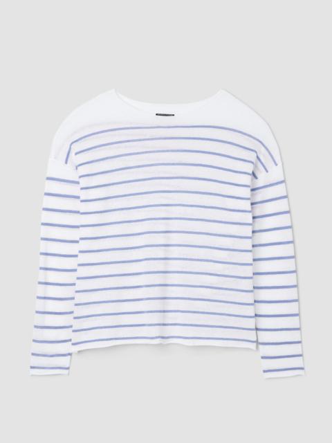 Organic Linen Cotton Jewel Neck Top