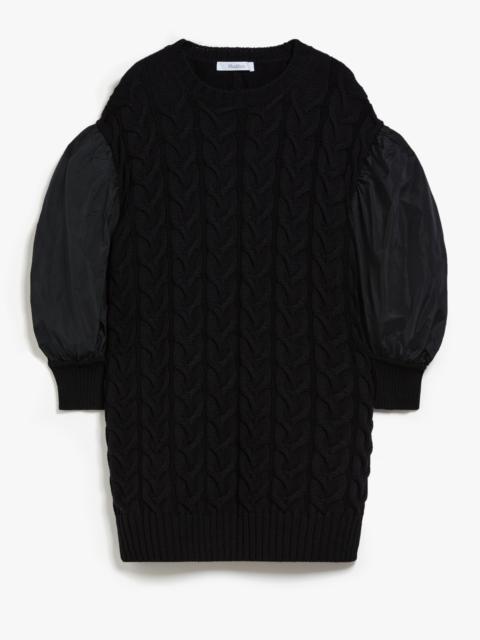 ANCELLA Wool dress with balloon sleeves