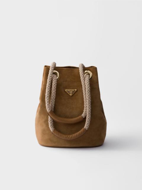 Small Prada Mariner suede bucket bag