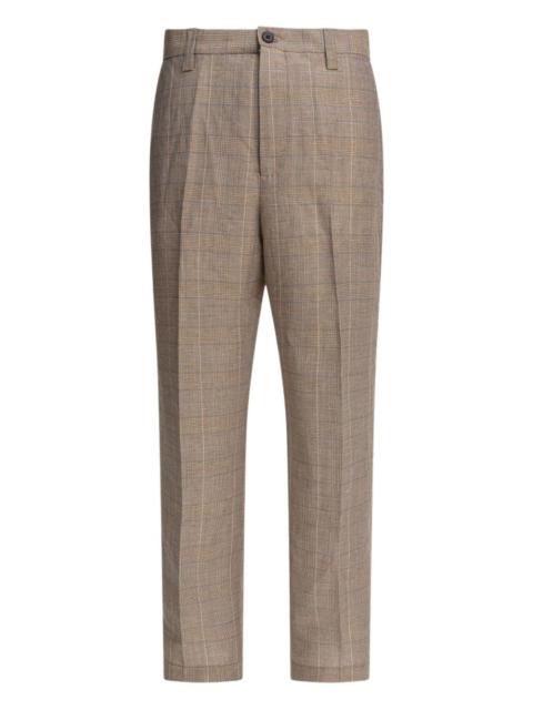 checked-pattern trousers