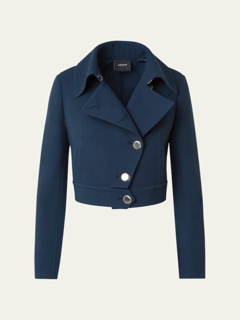 Dana Asymmetric-Button Wool Crepe Jacket