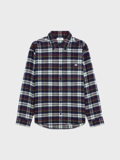 relaxed shirt IN BRUSHED CHECKED WOOL