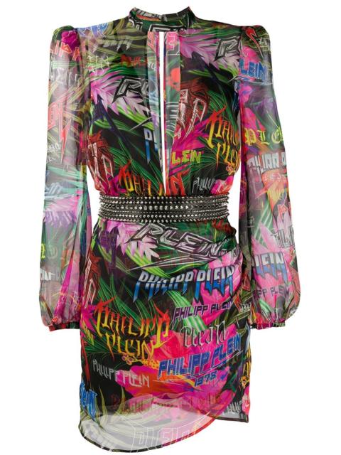 Jungle Rock long-sleeve dress