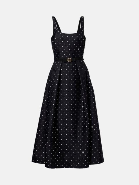 Polka-dot midi dress