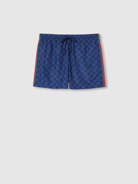 Printed poplin tech swim shorts