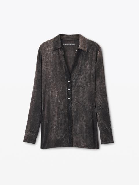 Crystal Hotfix Slim-Fit Shirt