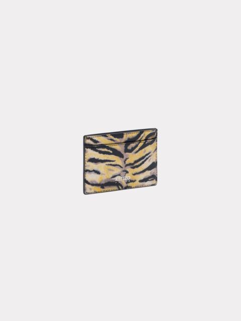 'KENZO Tiger' card holder in leather