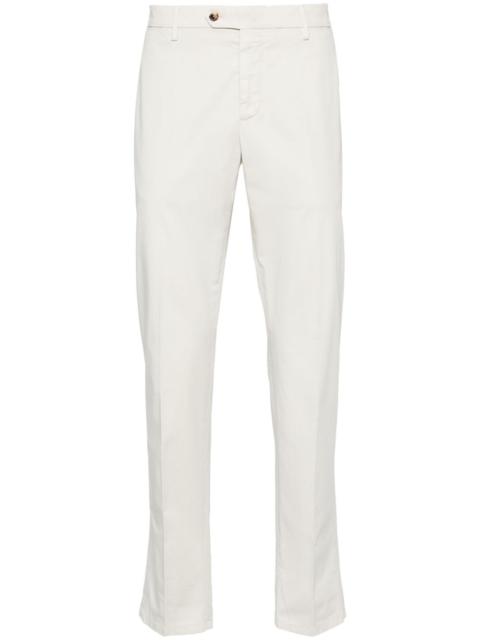mid-rise tapered chinos