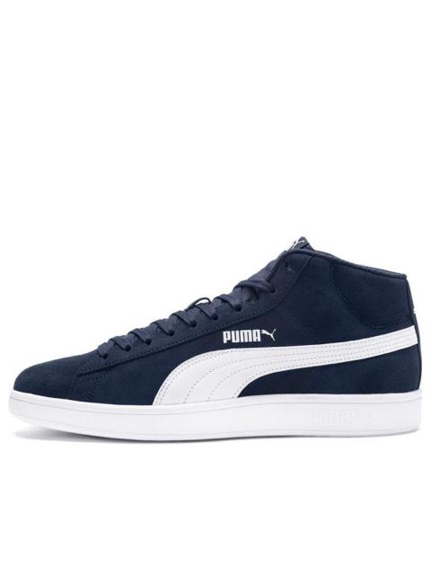 PUMA Smash v2 Mid Mid Tops Casual Skateboarding Shoes Unisex Blue White 366923-04